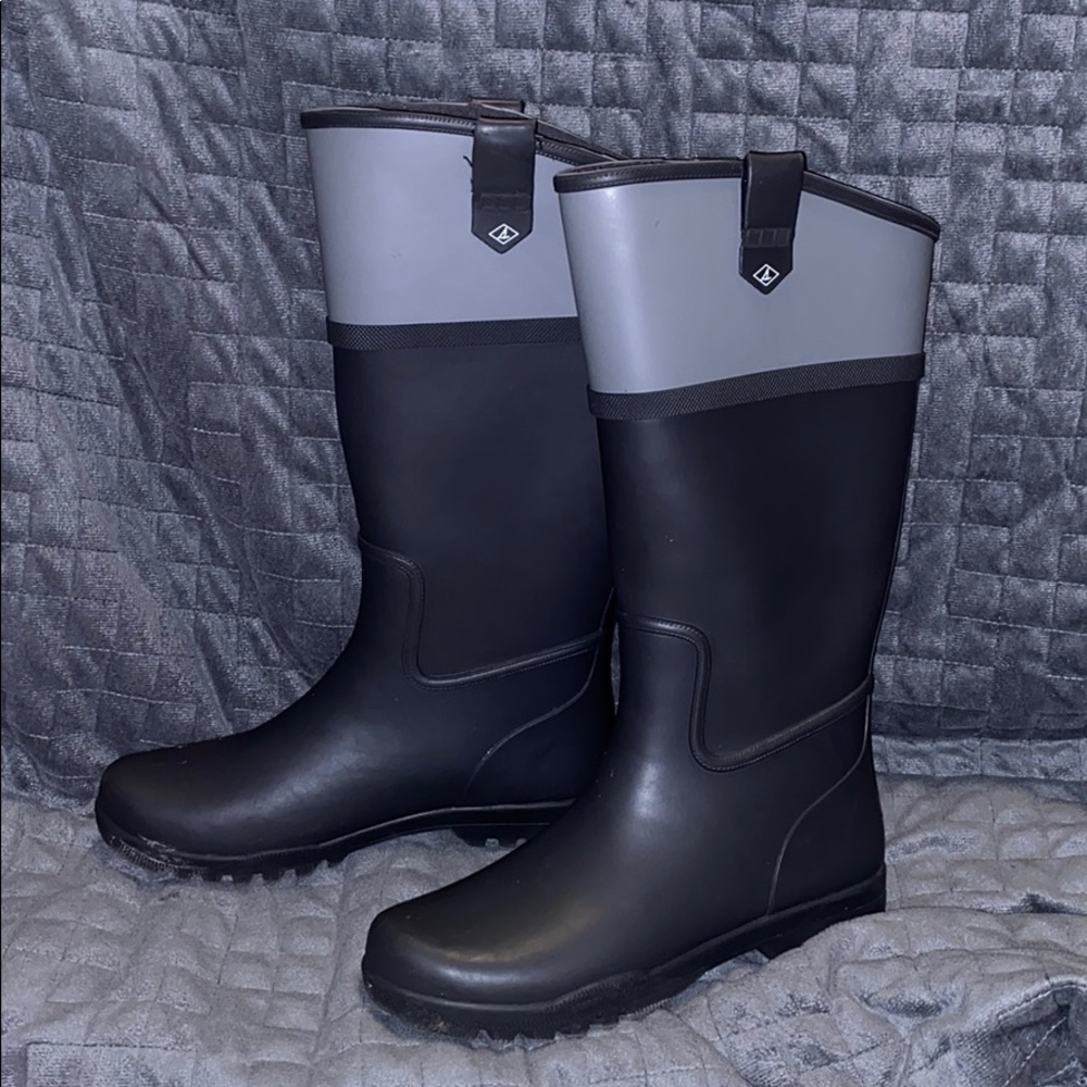 Sperry Women’s Grey Rain Boots Size 8